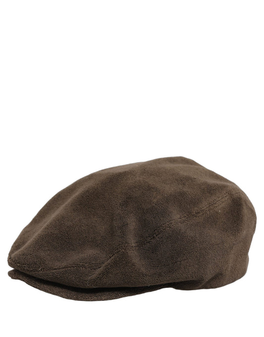 Dolce & Gabbana Brown Cotton Newsboy Cap