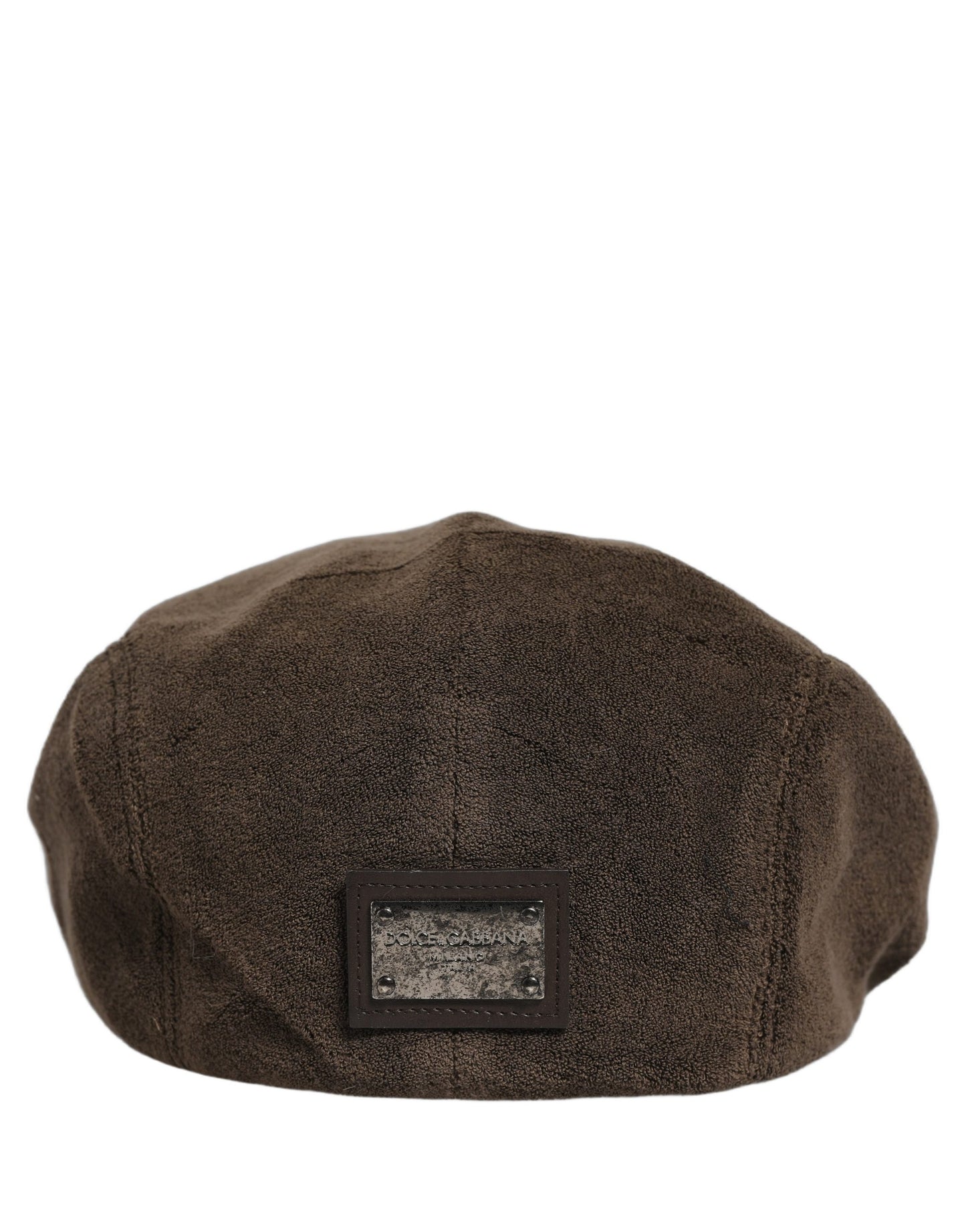 Dolce & Gabbana Brown Cotton Newsboy Cap