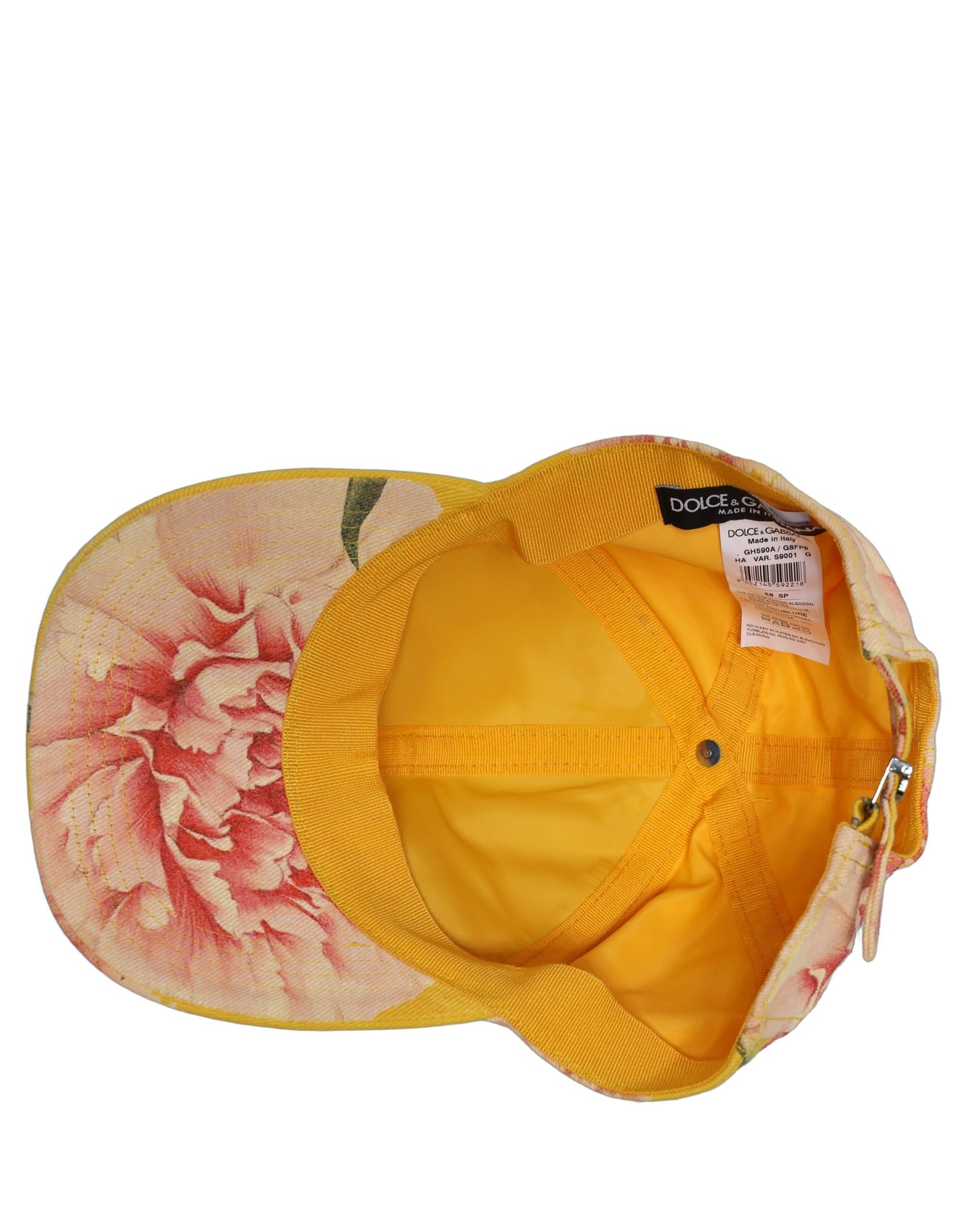 Dolce & Gabbana Multicolor Cotton Floral Baseball Hat