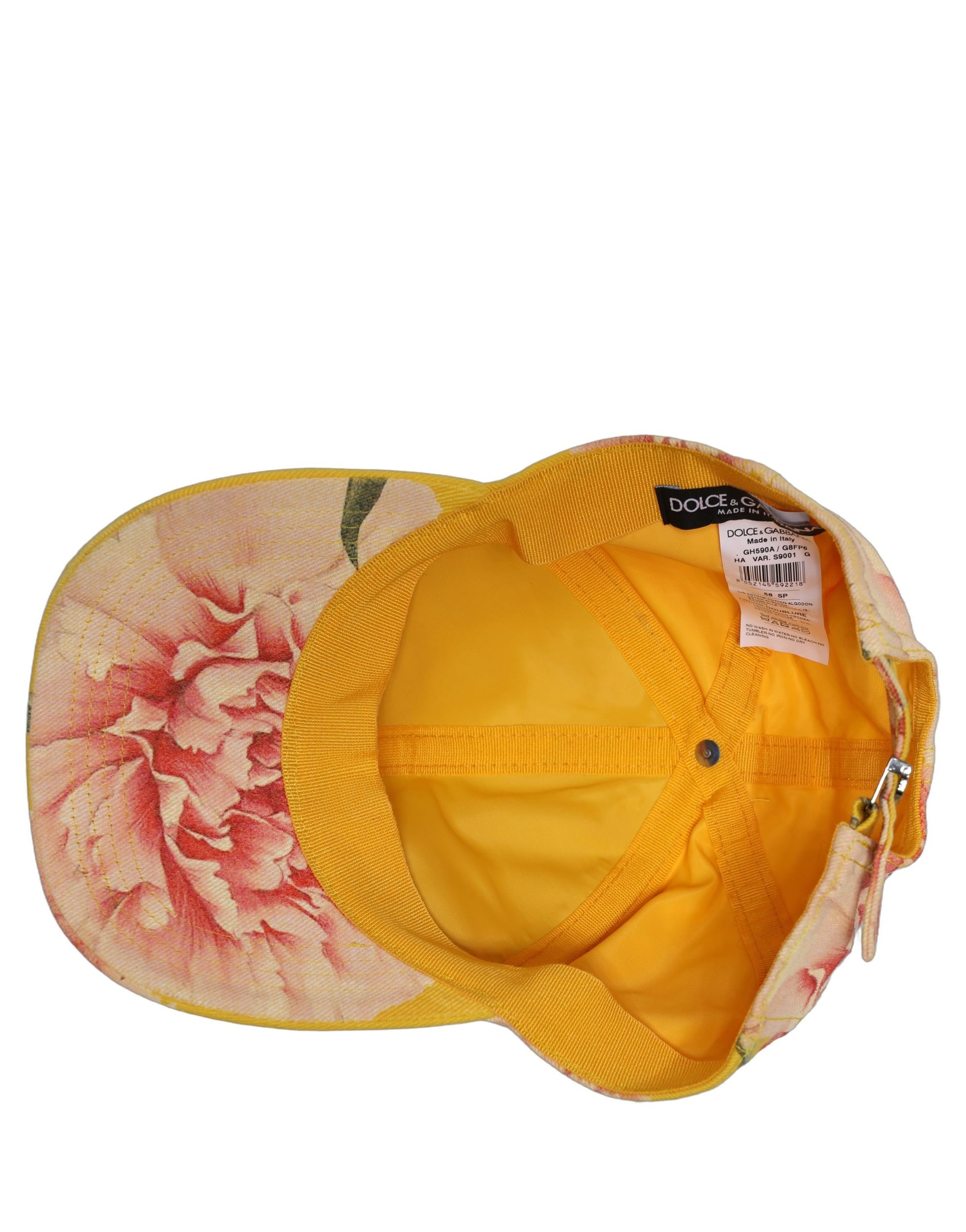 Dolce & Gabbana Multicolor Cotton Floral Baseball Hat