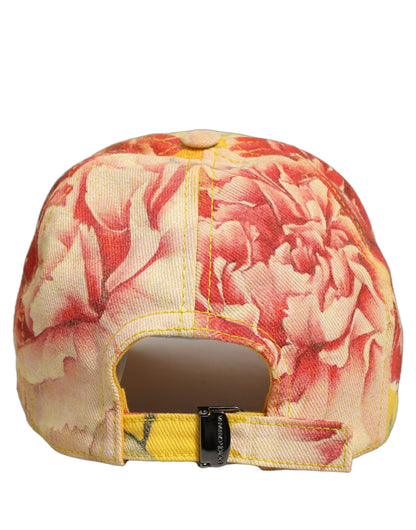 Dolce & Gabbana Multicolor Cotton Floral Baseball Hat