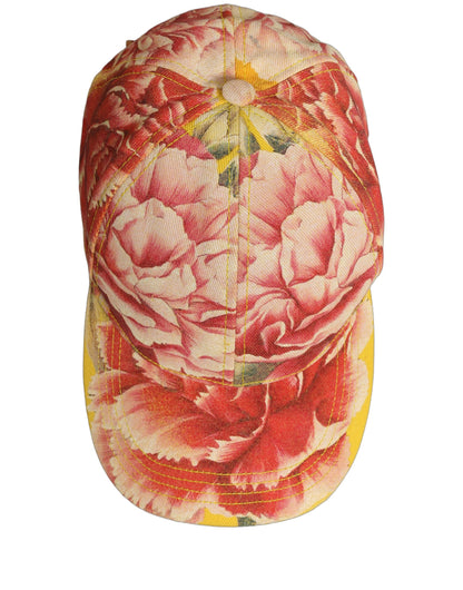 Dolce & Gabbana Multicolor Cotton Floral Baseball Hat