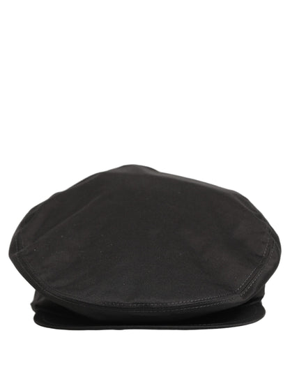 Dolce & Gabbana Men’s Black Cotton Stretch Newsboy Capello Hat
