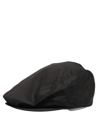 Dolce & Gabbana Men’s Black Cotton Stretch Newsboy Capello Hat