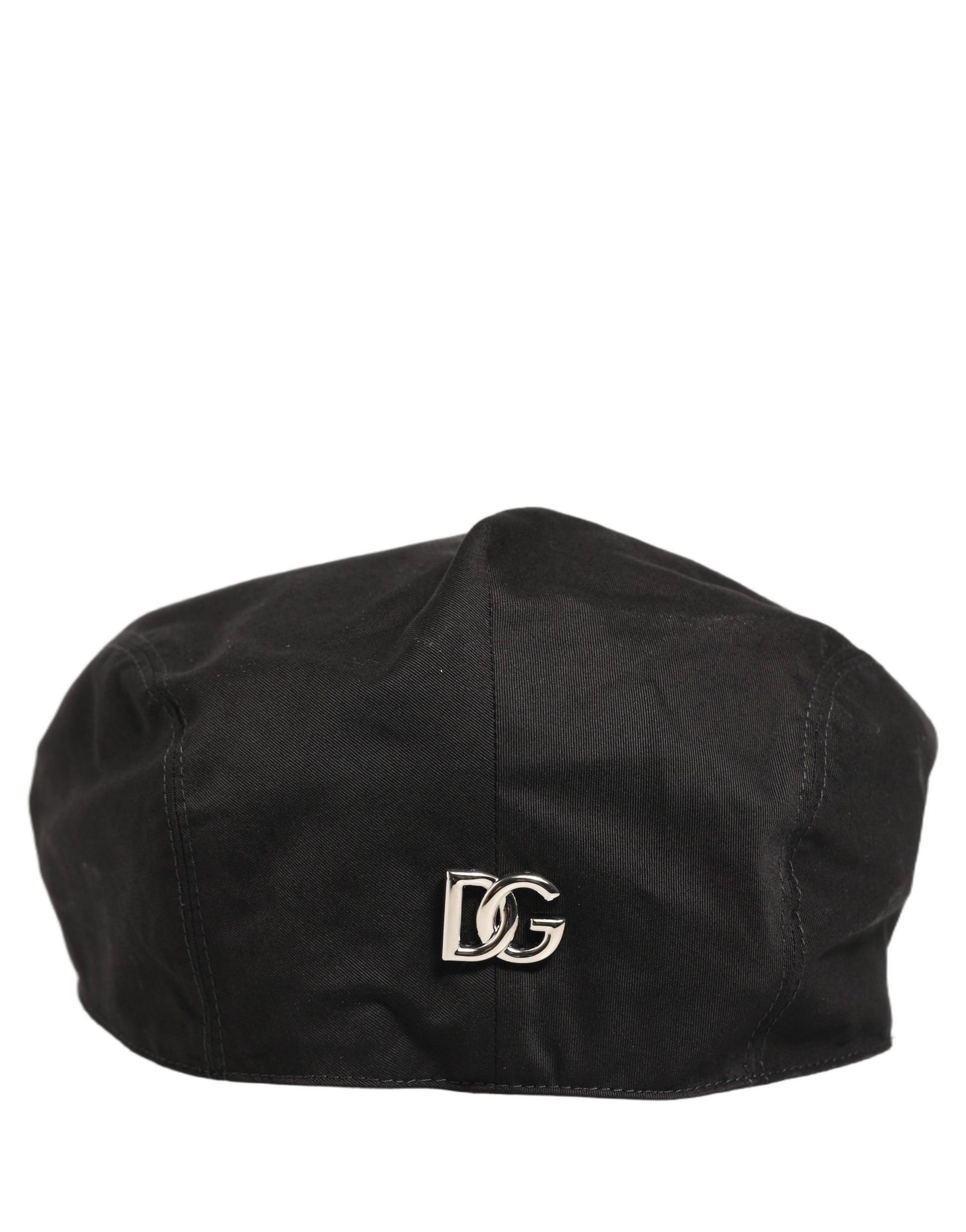 Dolce & Gabbana Men’s Black Cotton Stretch Newsboy Capello Hat