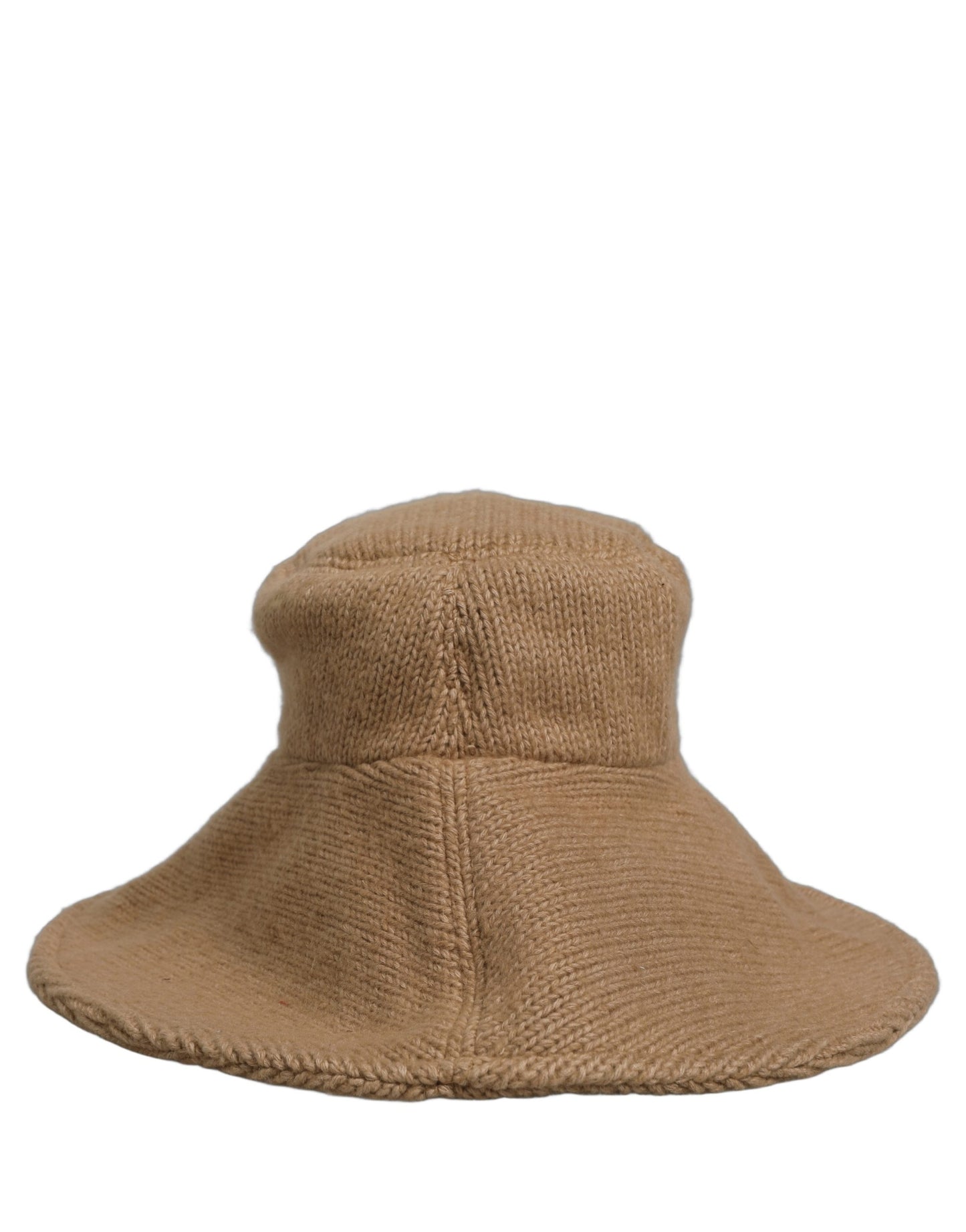 Dolce & Gabbana Brown Cotton Knit Wide-Brim Bucket Hat