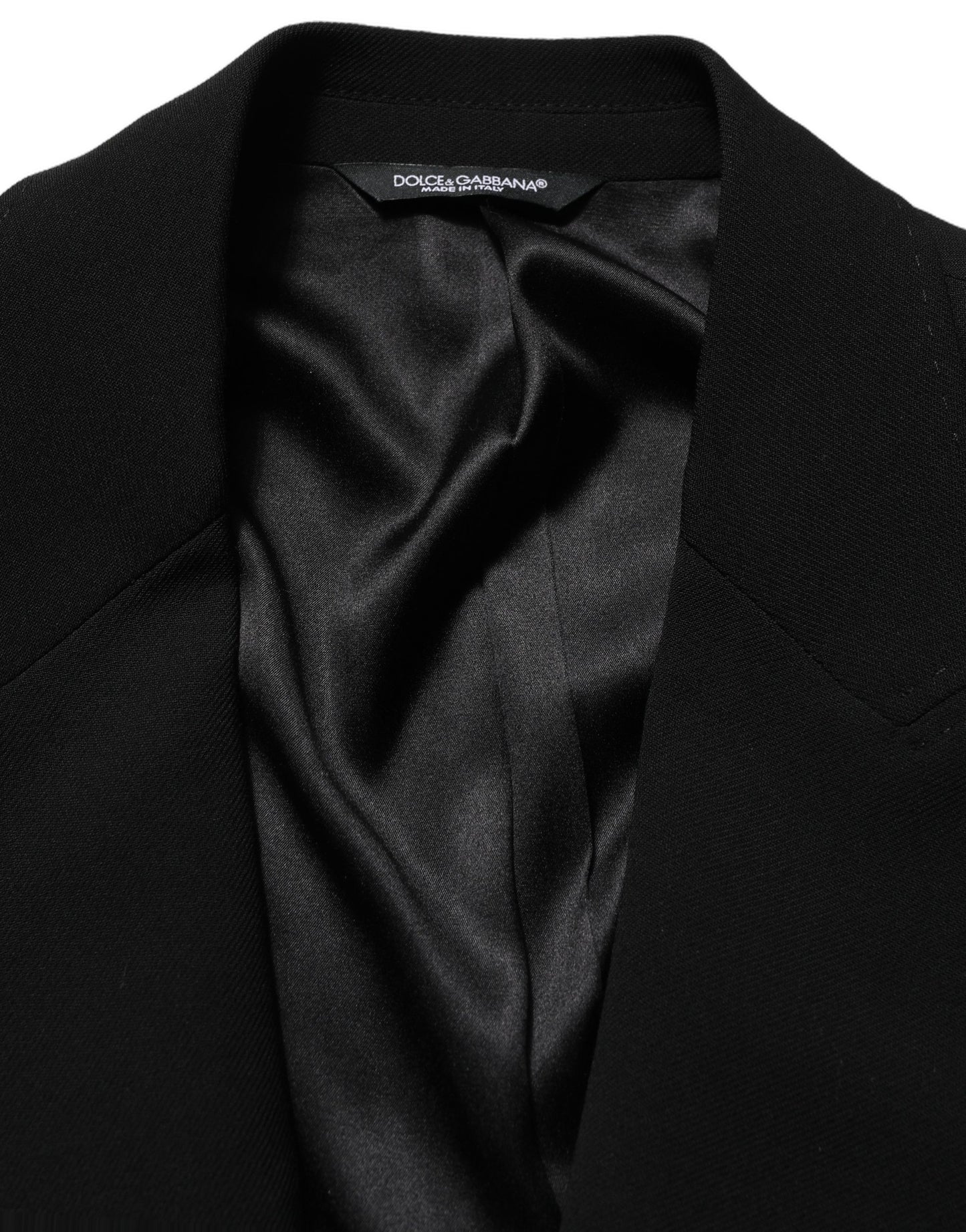 Dolce & Gabbana Black Wool Single Breasted Men's Blazer Jacket