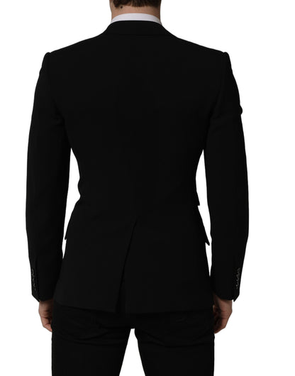 Dolce & Gabbana Black Wool Single Breasted Men's Blazer Jacket