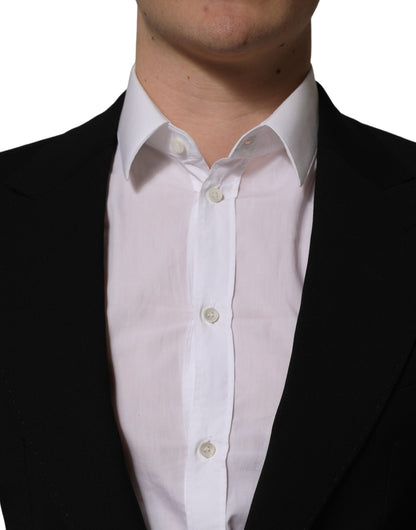 Dolce & Gabbana Black Wool Single Breasted Men's Blazer Jacket