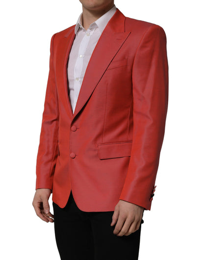 Dolce & Gabbana Red Wool Single Breasted Blazer Jacket for Men