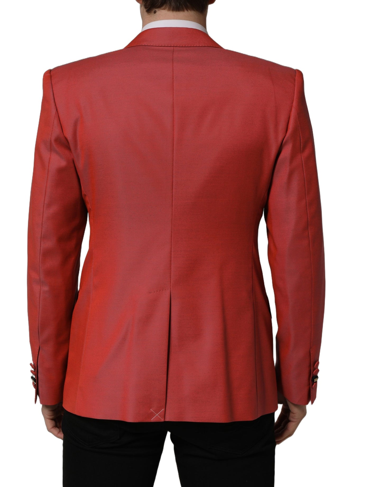 Dolce & Gabbana Red Wool Single Breasted Blazer Jacket for Men
