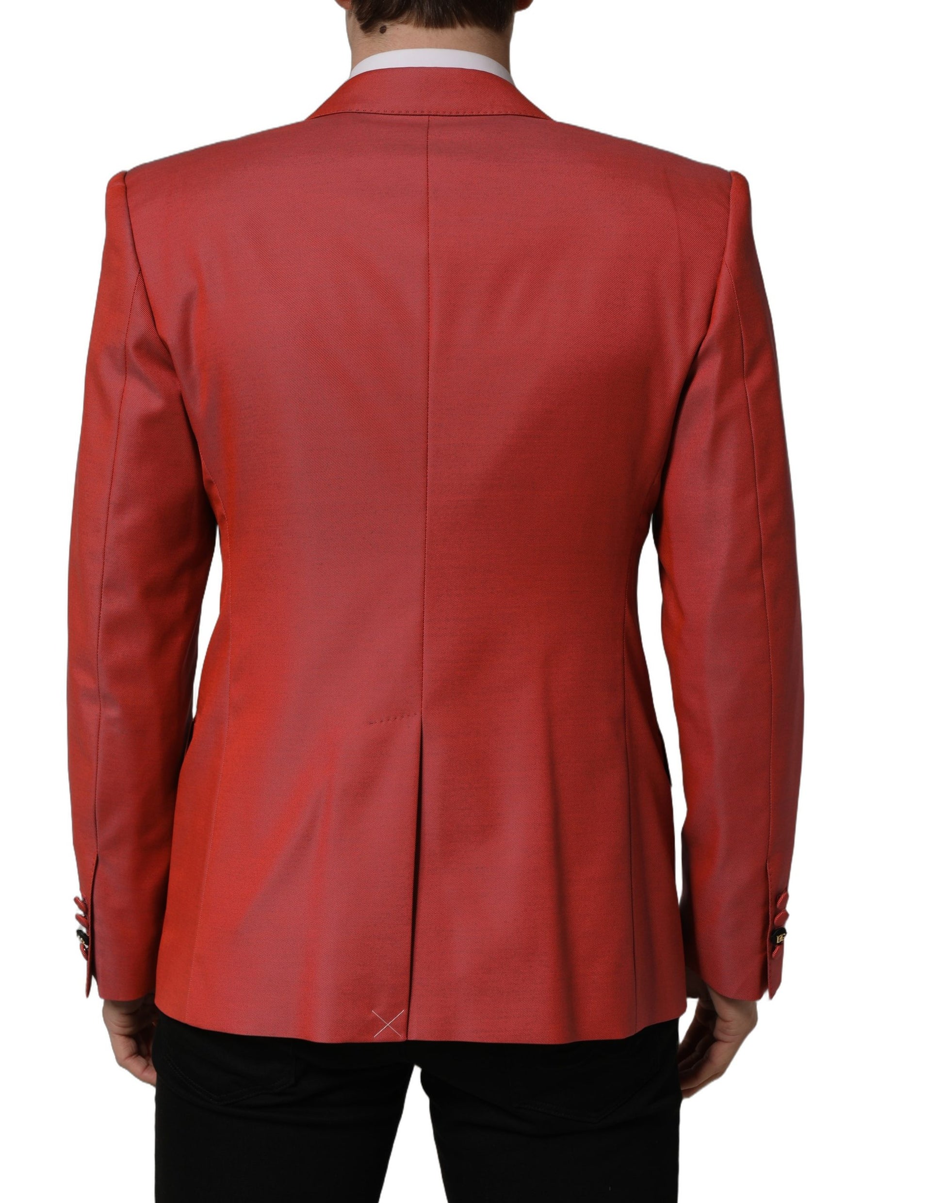 Dolce & Gabbana Red Wool Single Breasted Blazer Jacket for Men