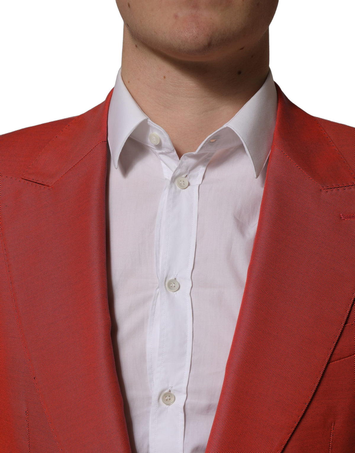 Dolce & Gabbana Red Wool Single Breasted Blazer Jacket for Men