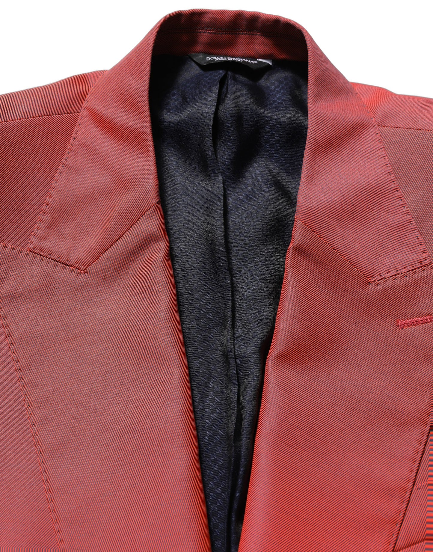 Dolce & Gabbana Red Wool Single Breasted Blazer Jacket for Men