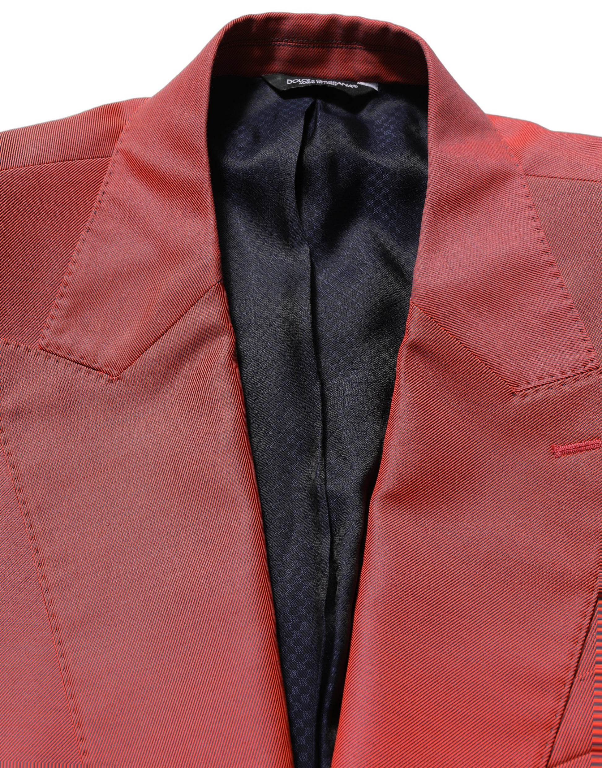 Dolce & Gabbana Red Wool Single Breasted Blazer Jacket for Men