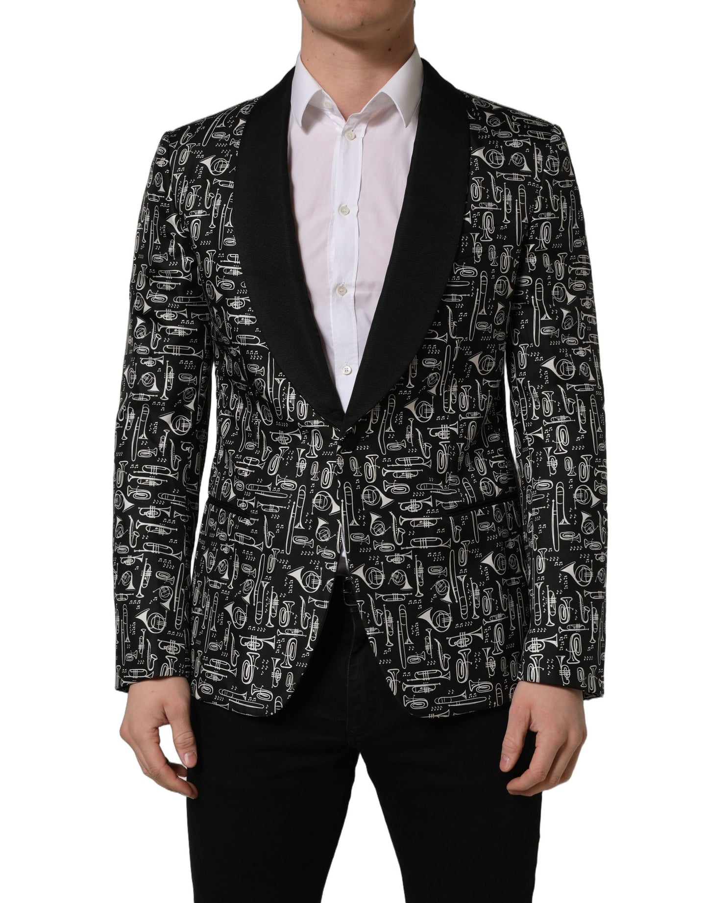 Dolce & Gabbana Black Crystal Embellished Blazer Jacket