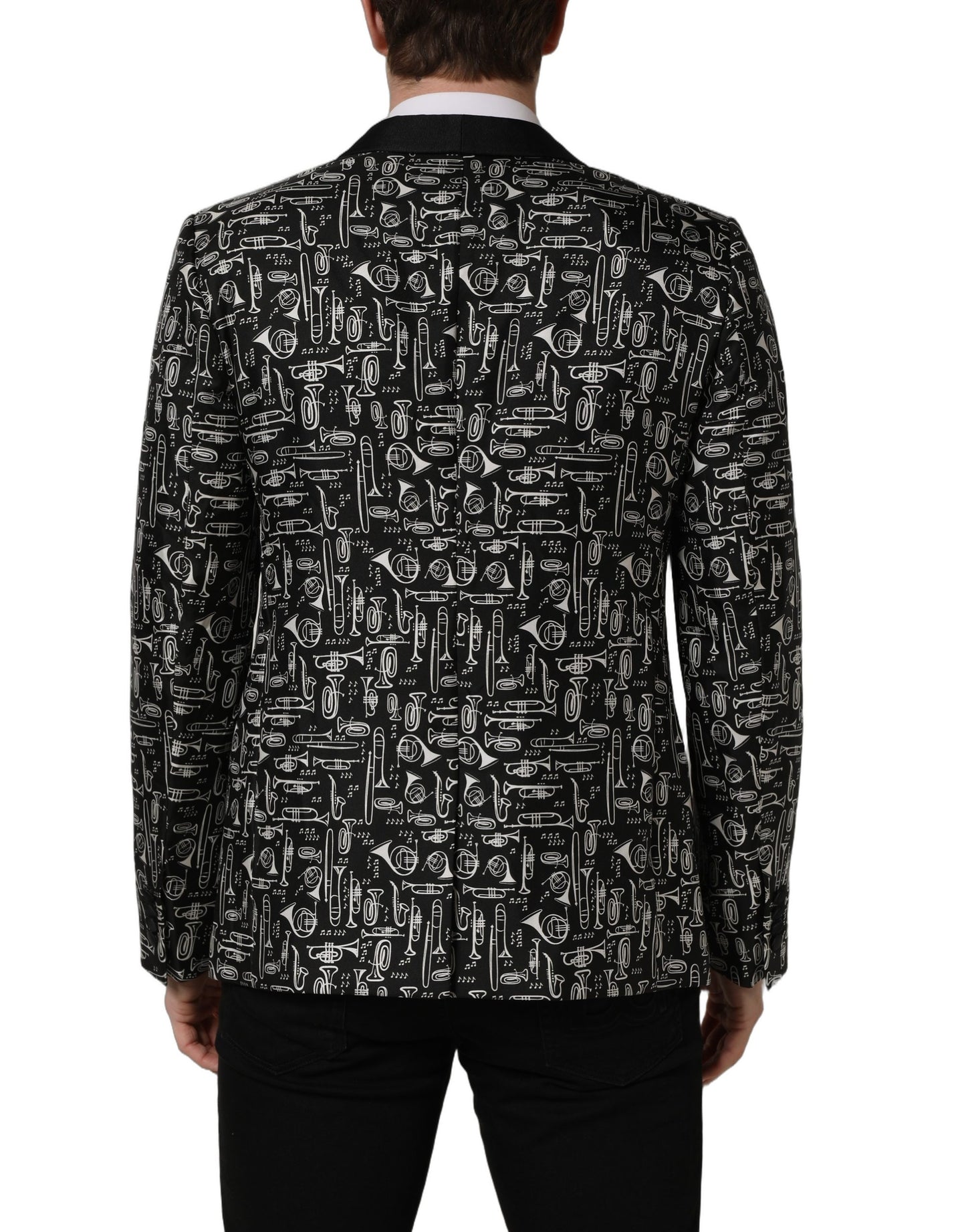 Dolce & Gabbana Black Crystal Embellished Blazer Jacket