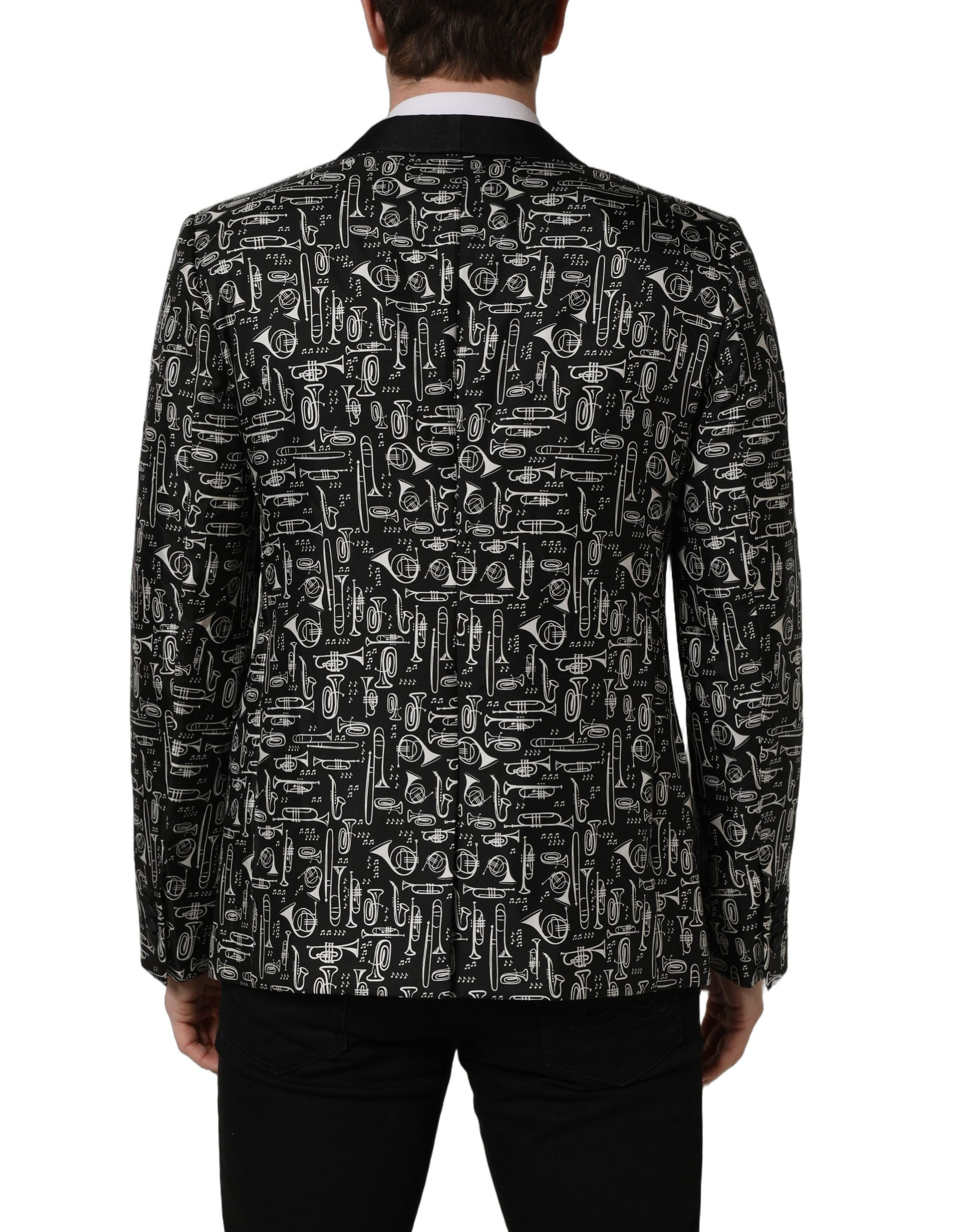 Dolce & Gabbana Black Crystal Embellished Blazer Jacket