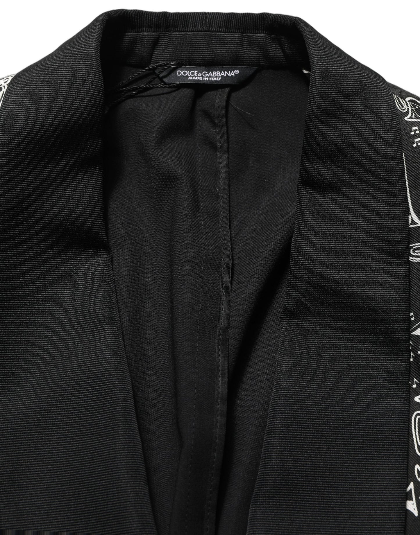 Dolce & Gabbana Black Crystal Embellished Blazer Jacket