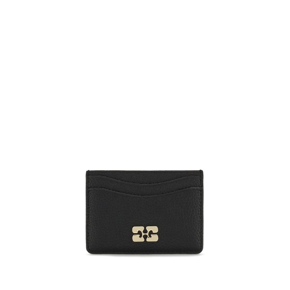 Ganni Black Card Holder Wallet