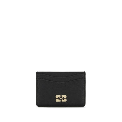 Ganni Black Card Holder Wallet
