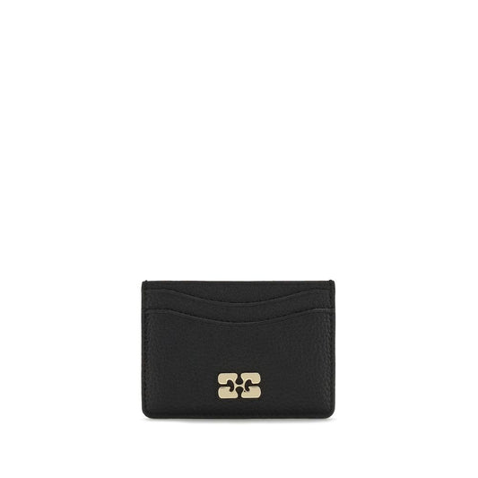 Ganni Black Card Holder Wallet