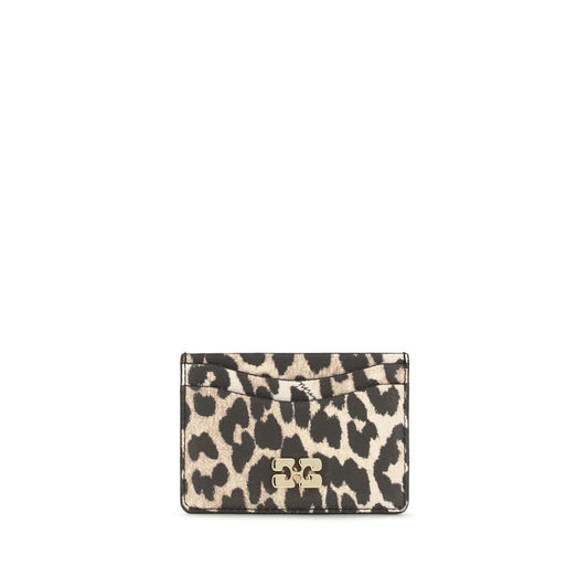 Ganni Bou Animal Print Card Holder Wallet
