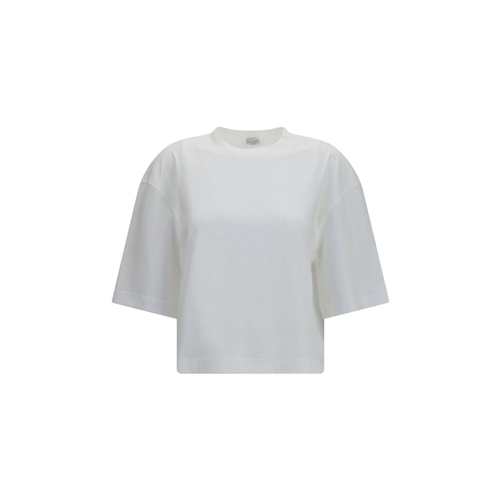 Brunello Cucinelli Oversized White Cotton T-Shirt
