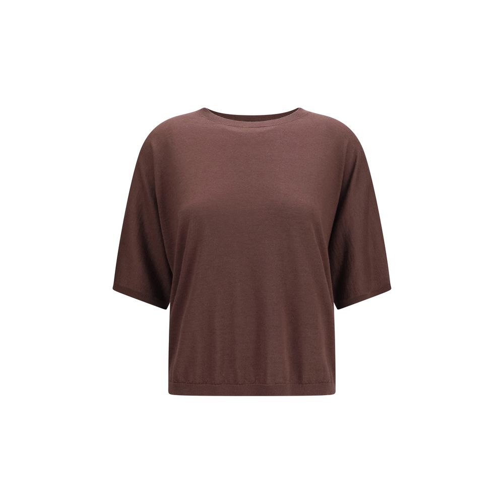 Brunello Cucinelli Purple Cashmere and Silk Sweater