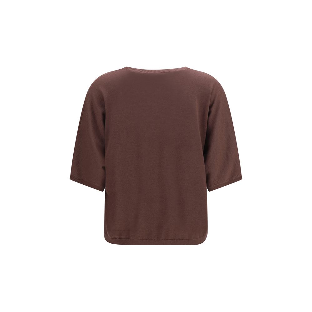 Brunello Cucinelli Purple Cashmere and Silk Sweater