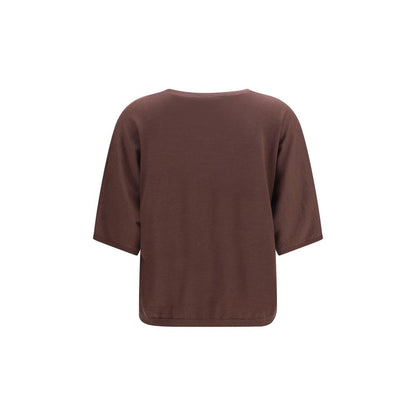 Brunello Cucinelli Purple Cashmere and Silk Sweater