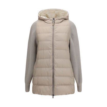 Brunello Cucinelli Gray Polyamide Full-Length Jacket