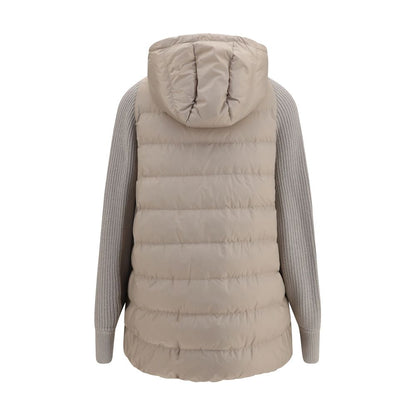 Brunello Cucinelli Gray Polyamide Full-Length Jacket