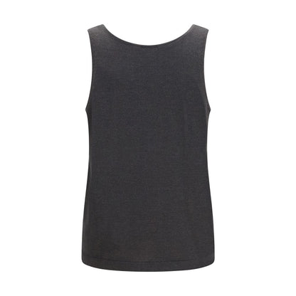 Brunello Cucinelli Gray Cashmere Sleeveless T-Shirt