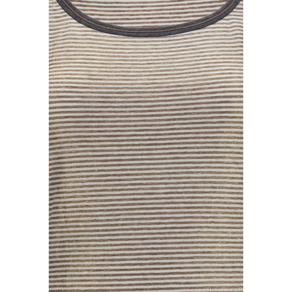 Brunello Cucinelli Beige Linen Tank Top