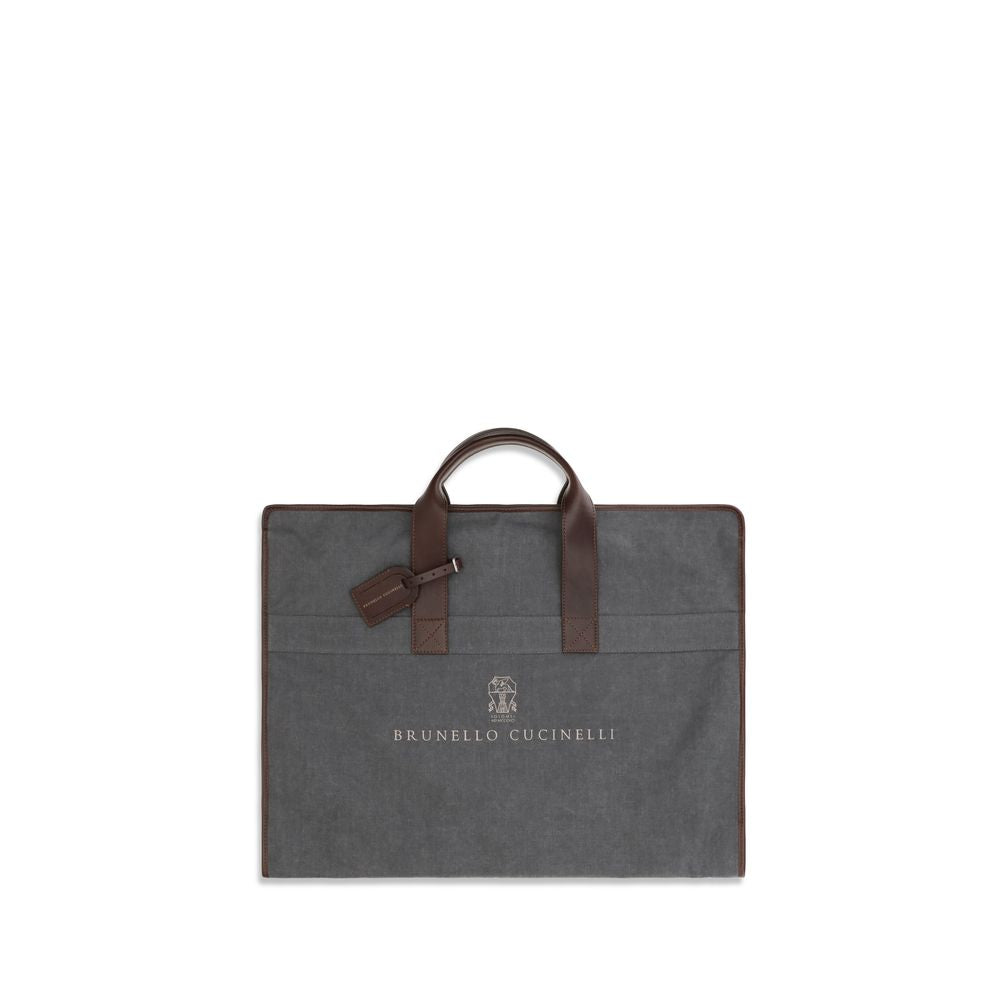 Brunello Cucinelli Gray Polyester Garment Bag
