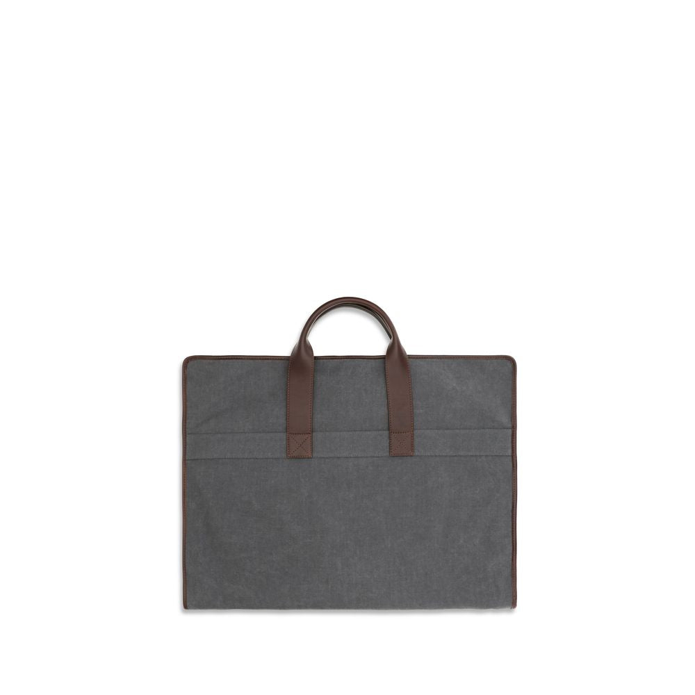 Brunello Cucinelli Gray Polyester Garment Bag