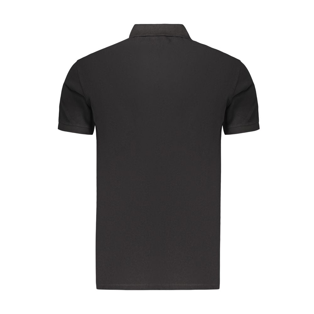 Marina Militare Black Cotton Mens Polo Shirt