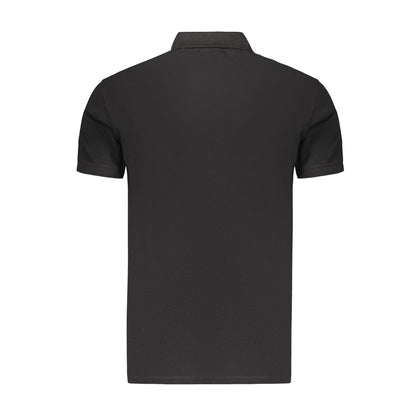 Marina Militare Black Cotton Mens Polo Shirt