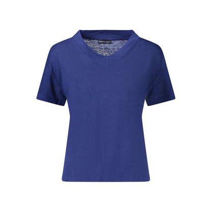 North Sails Blue Linen T-Shirt: Effortless Coastal Style