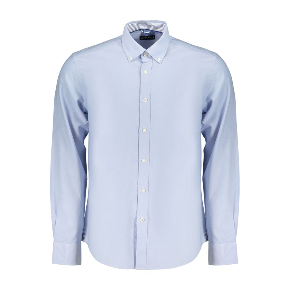 North Sails Blue Cotton Dress Shirt - Timeless Nautical Elegance