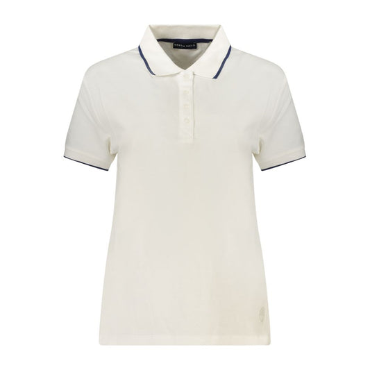 North Sails White Cotton Polo Shirt - Ocean Positive