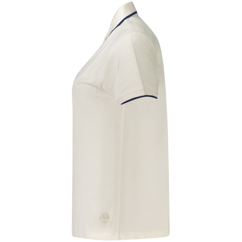North Sails White Cotton Polo Shirt - Ocean Positive