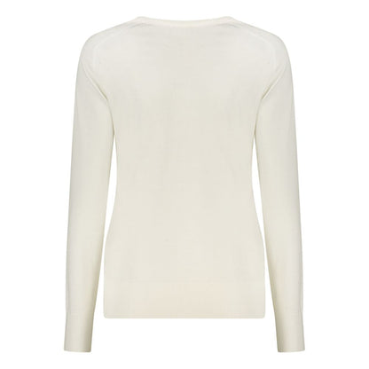 North Sails White Cotton Long-Sleeved Polo Shirt