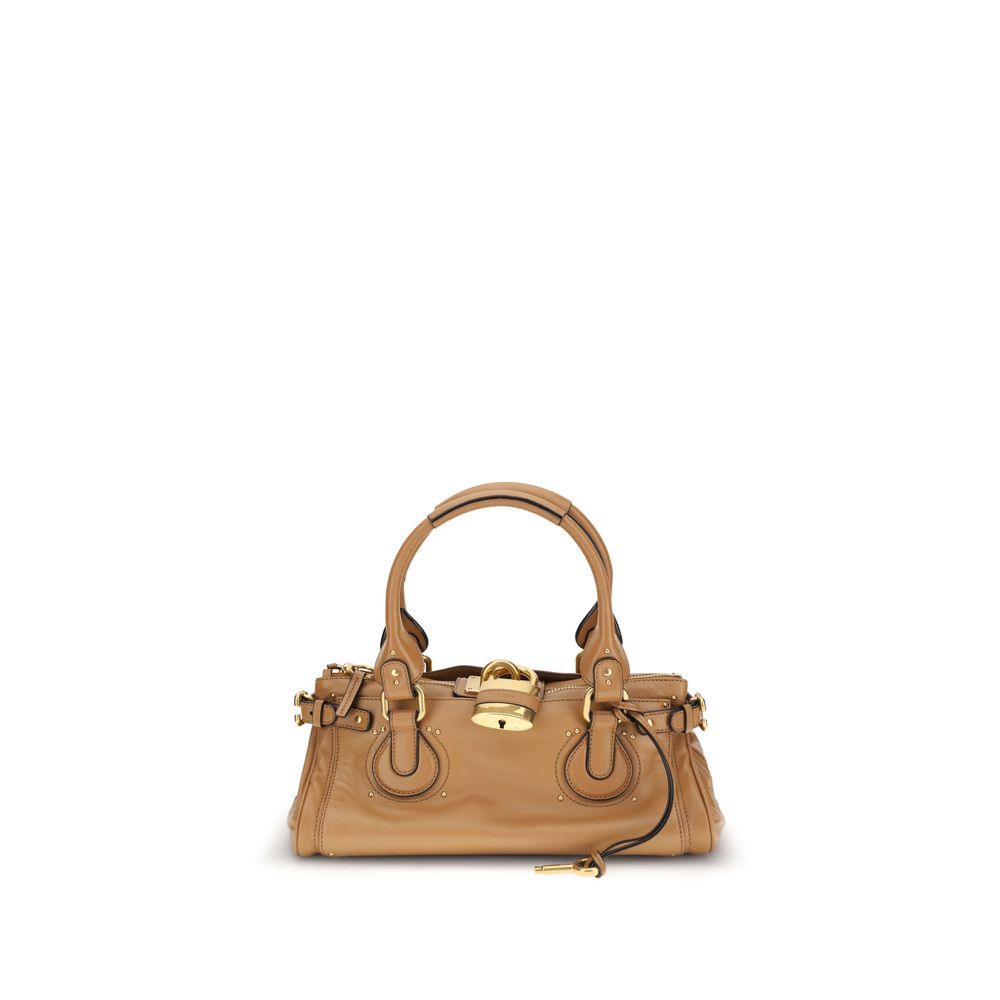 Chloé Tan Brown Paddington Leather Shoulder Bag