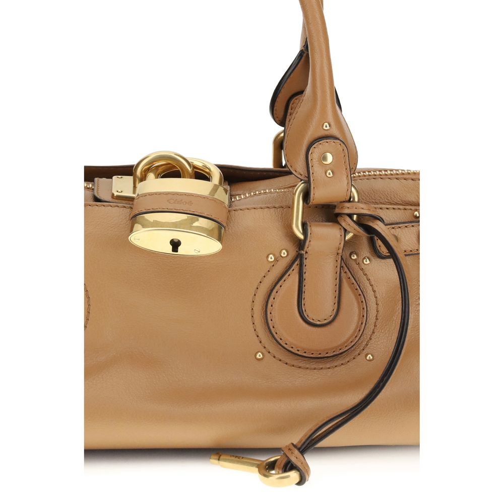 Chloé Tan Brown Paddington Leather Shoulder Bag