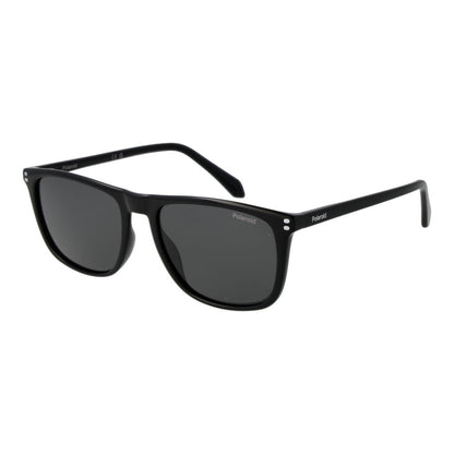 Polaroid Men's Sunglasses – Black Acetate Frame, Grey Polarized Lenses