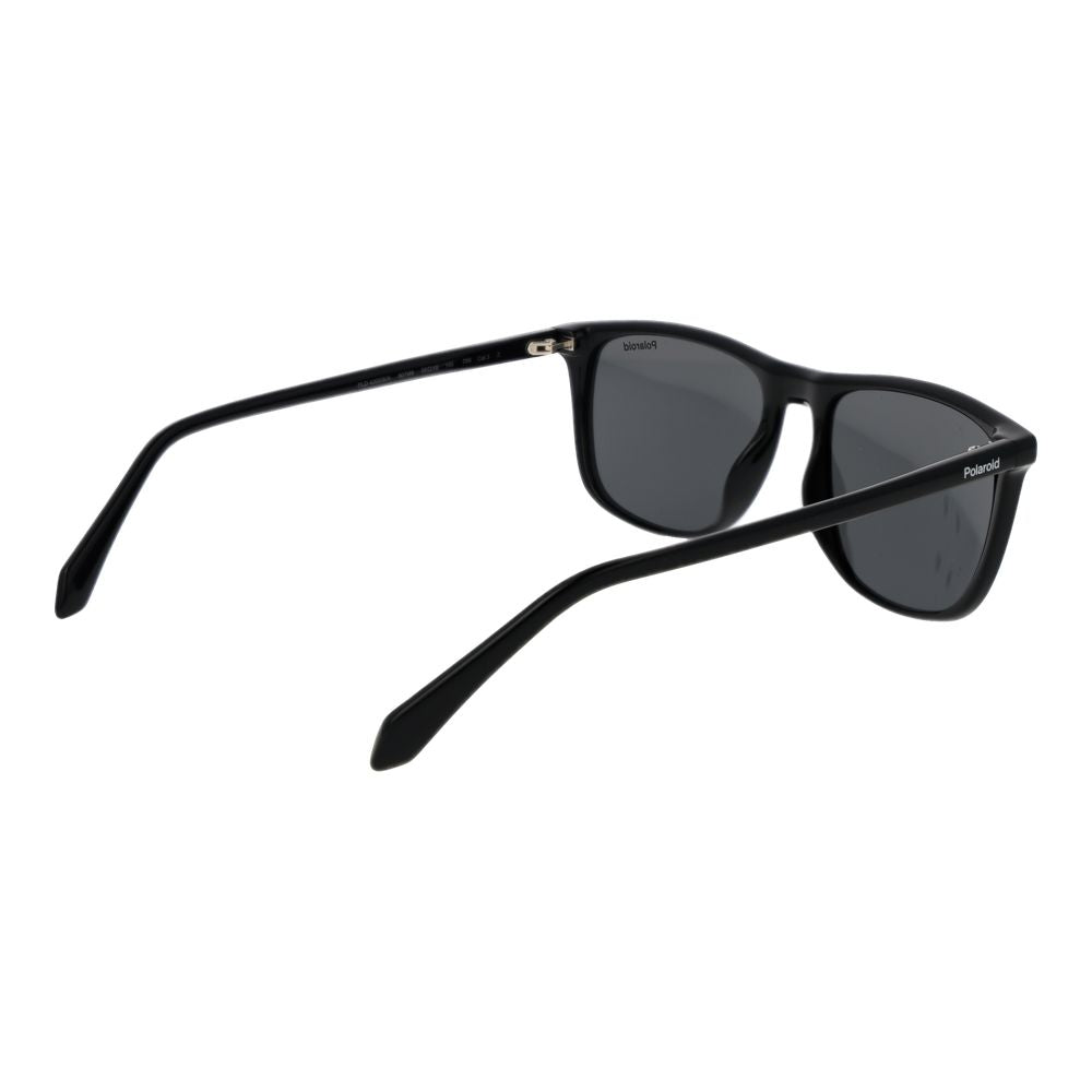 Polaroid Men's Sunglasses – Black Acetate Frame, Grey Polarized Lenses
