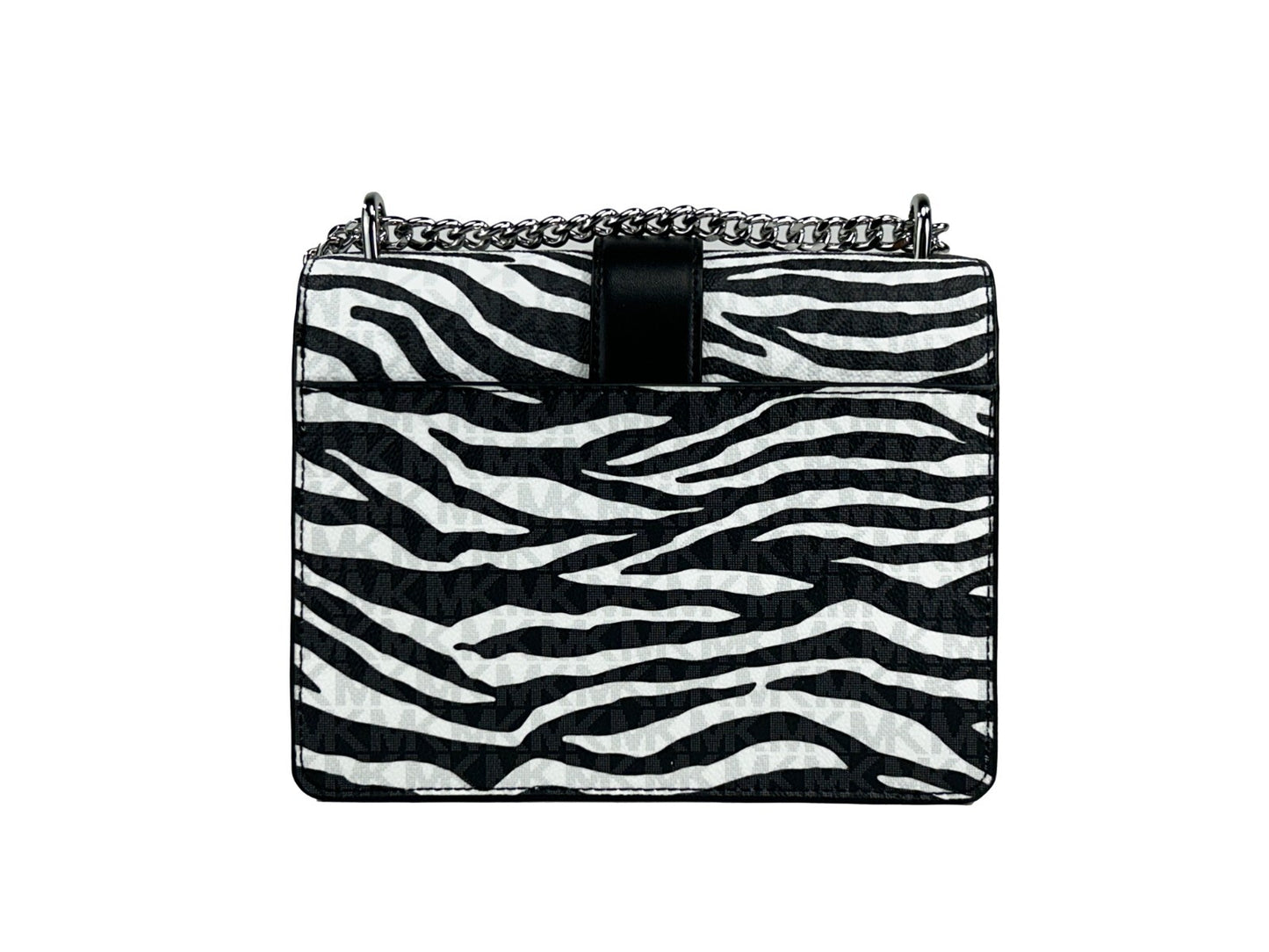 Michael Kors Greenwich Small Print Logo Crossbody Tote Chain Bag