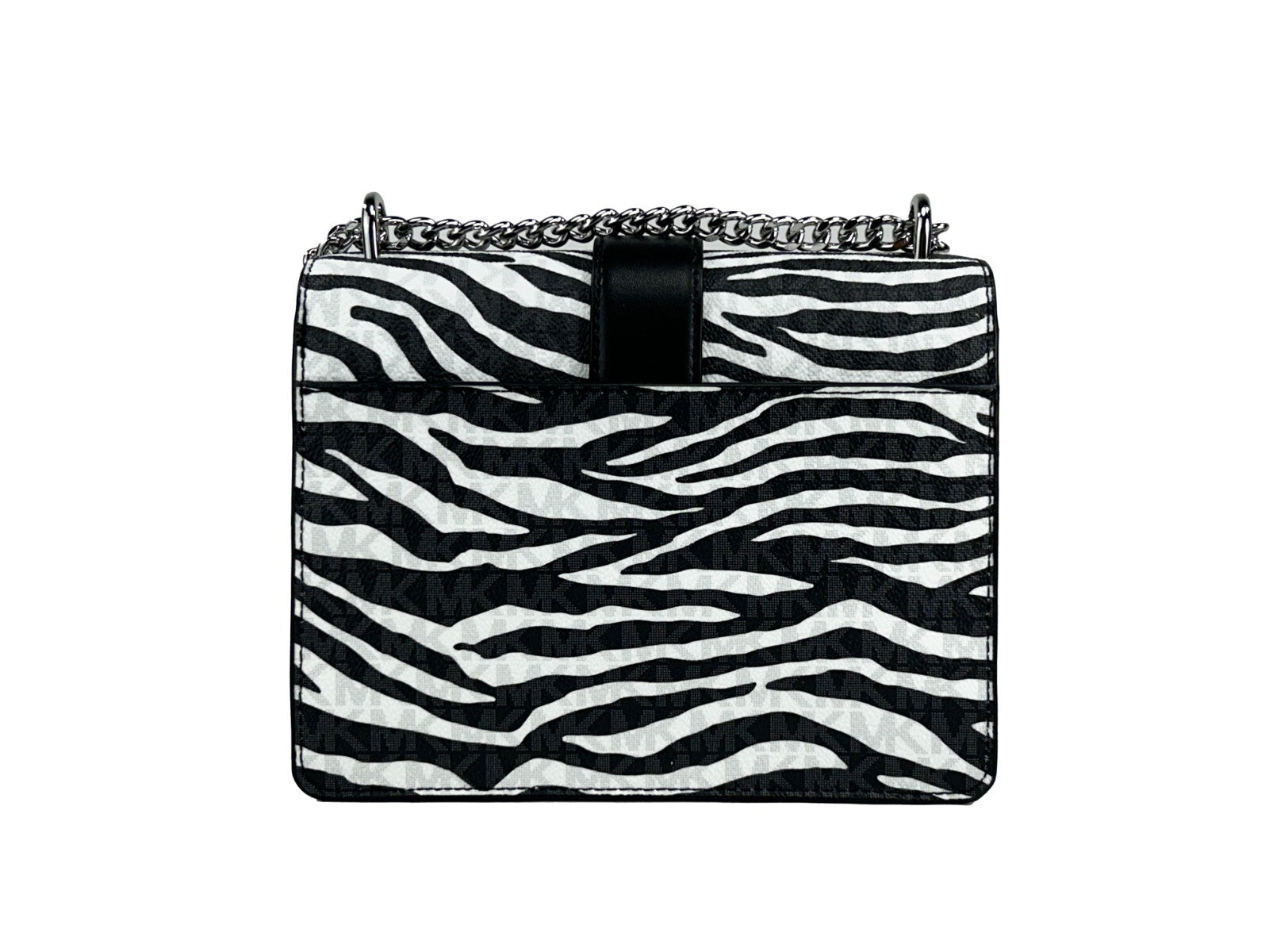 Michael Kors Greenwich Small Print Logo Crossbody Tote Chain Bag